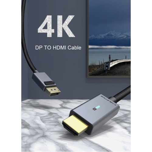 CABLETIME καλώδιο DisplayPort σε HDMI CT-AV585-P02G4K, 4K/30Hz, 1.8m, μαύρο