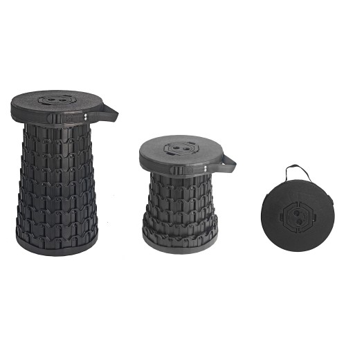 HOME USE πτυσσόμενο καρεκλάκι HUH-0269, αντοχή έως 200kg, 30x50cm, μαύρο