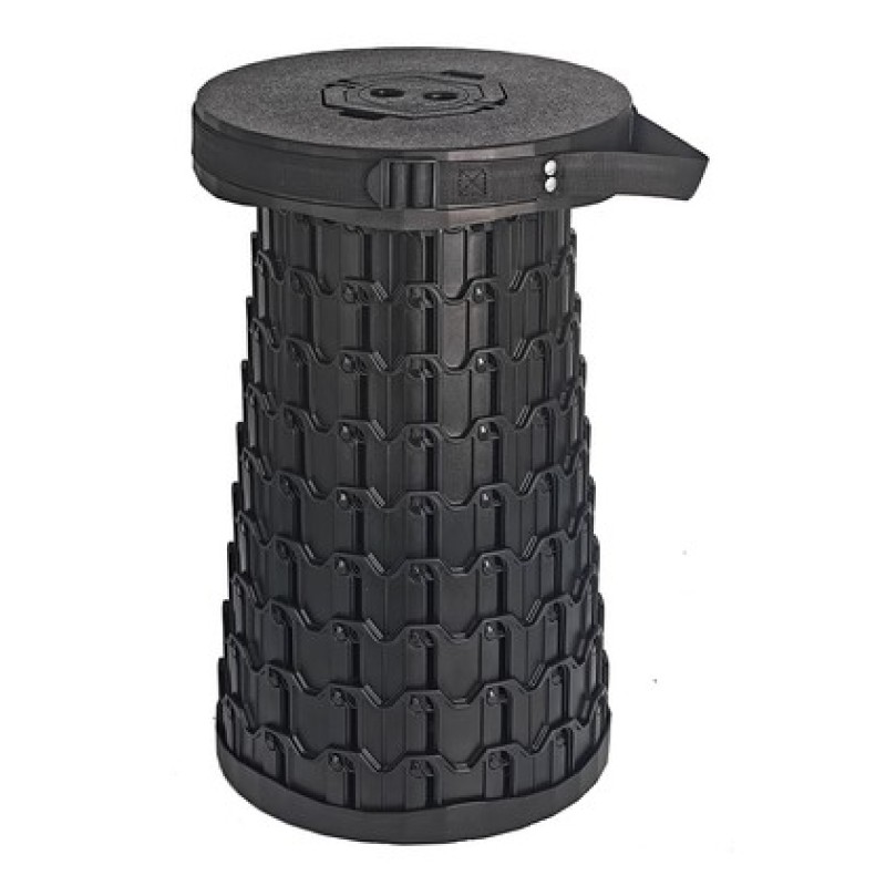 HOME USE πτυσσόμενο καρεκλάκι HUH-0269, αντοχή έως 200kg, 30x50cm, μαύρο
