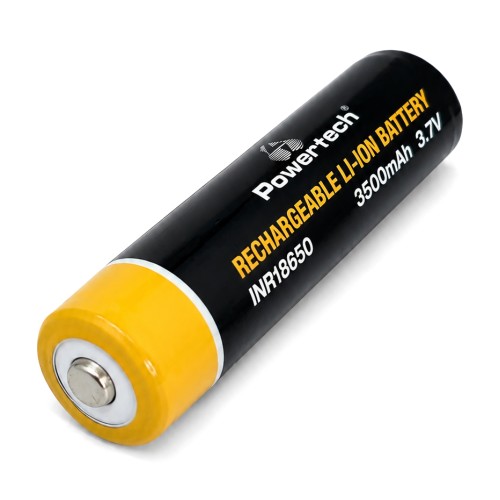POWERTECH επαναφορτιζόμενη μπαταρία Li-ion INR18650 PT-1615, 3500mAh, 3.7V, button top, 1τμχ