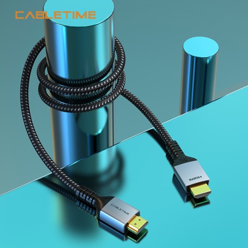 CABLETIME καλώδιο HDMI 2.1 CT-HD8K, 8K/60Hz, 48Gbps, 28AWG, 2m, μαύρο