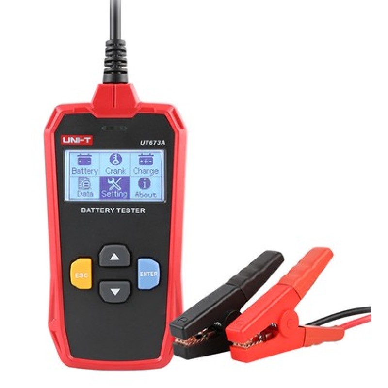 UNI-T tester μπαταρίας αυτοκινήτου UT673A, 12/24V, 3-250Ah