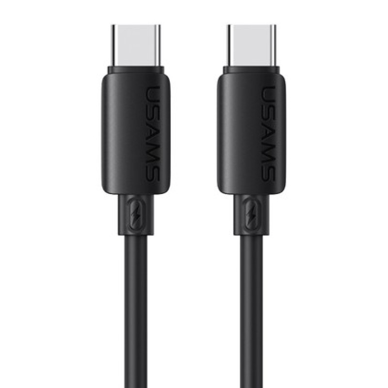 USAMS καλώδιο USB-C SJ787, σιλικόνης, 60W, 480Mbps, 1m, μαύρο