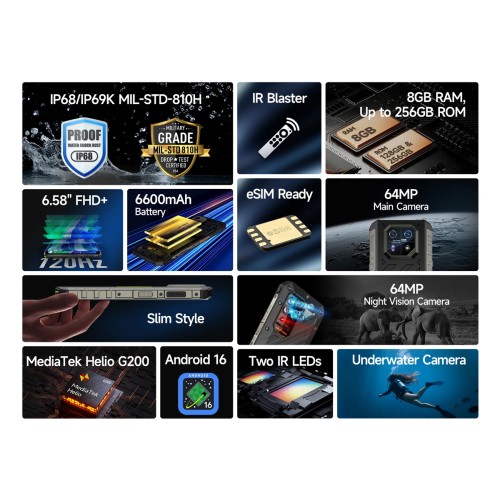 ULEFONE smartphone Armor 22 Pro, 6.58