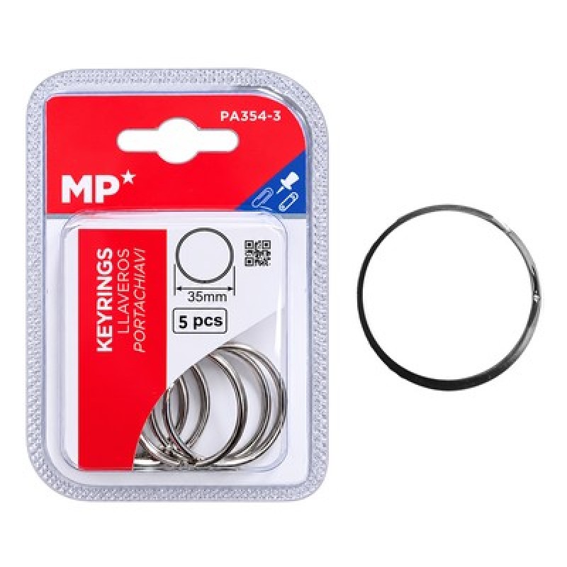 MP σετ μεταλλικοί κρίκοι κλειδιών PA354-3, 35mm, 5τμχ