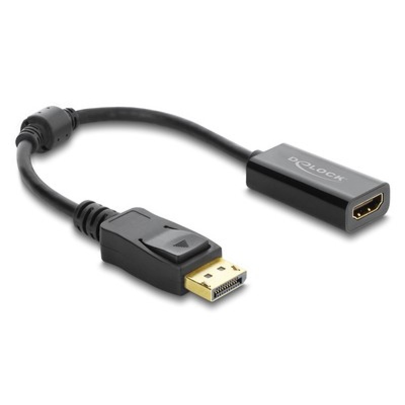 DELOCK αντάπτορας DisplayPort σε HDMI 63006, 4K/60Hz, active, μαύρος