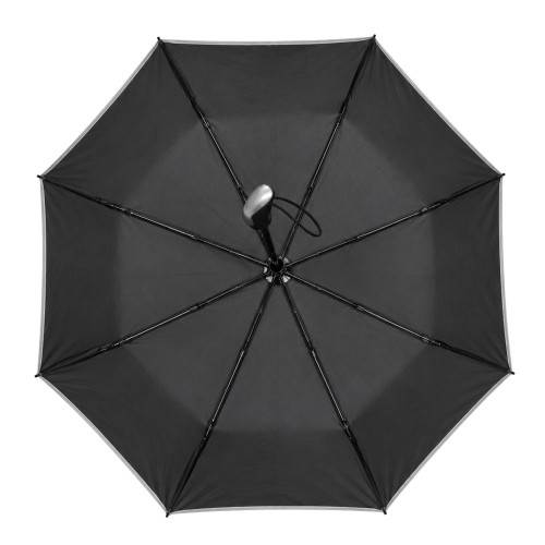 BRUNO ομπρέλα βροχής BRN-0322, σπαστή, αυτόματη, Φ98cm, αντιανεμική, με θήκη, μαύρη