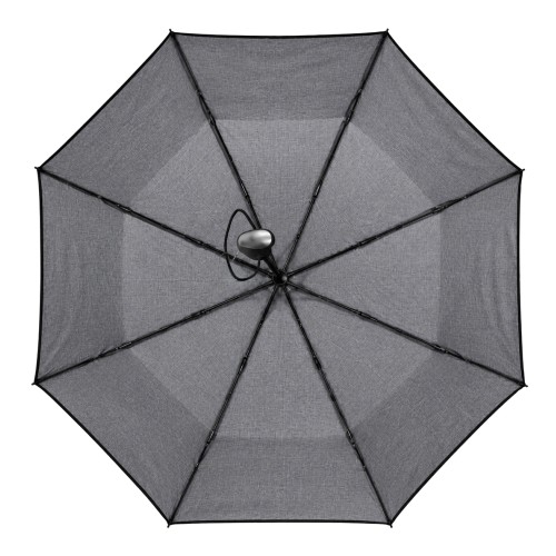 BRUNO ομπρέλα βροχής BRN-0323, σπαστή, αυτόματη, Φ98cm, αντιανεμική, με θήκη, γκρι