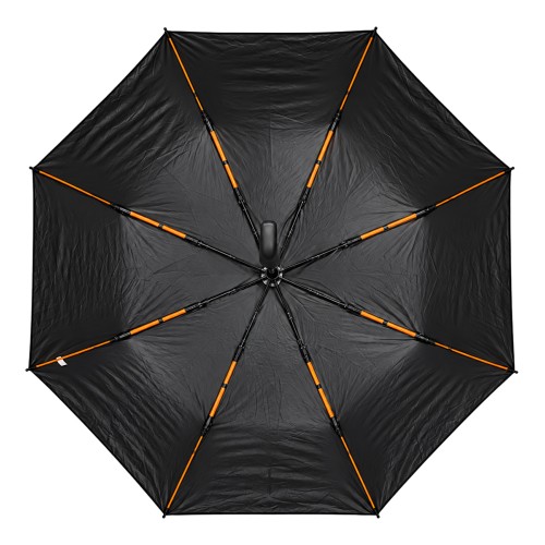 BRUNO ομπρέλα βροχής BRN-0324, σπαστή, αυτόματη, Φ105cm, αντιανεμική, UV προστασία, με θήκη, μαύρη