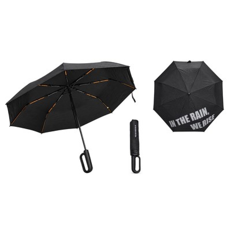 BRUNO ομπρέλα βροχής BRN-0324, σπαστή, αυτόματη, Φ105cm, αντιανεμική, UV προστασία, με θήκη, μαύρη