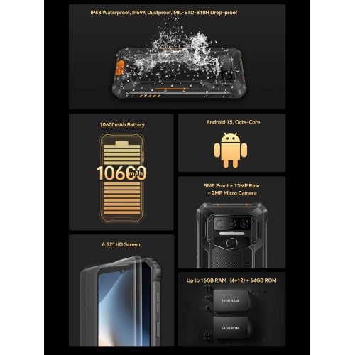 OUKITEL smartphone WP23S, 6.52
