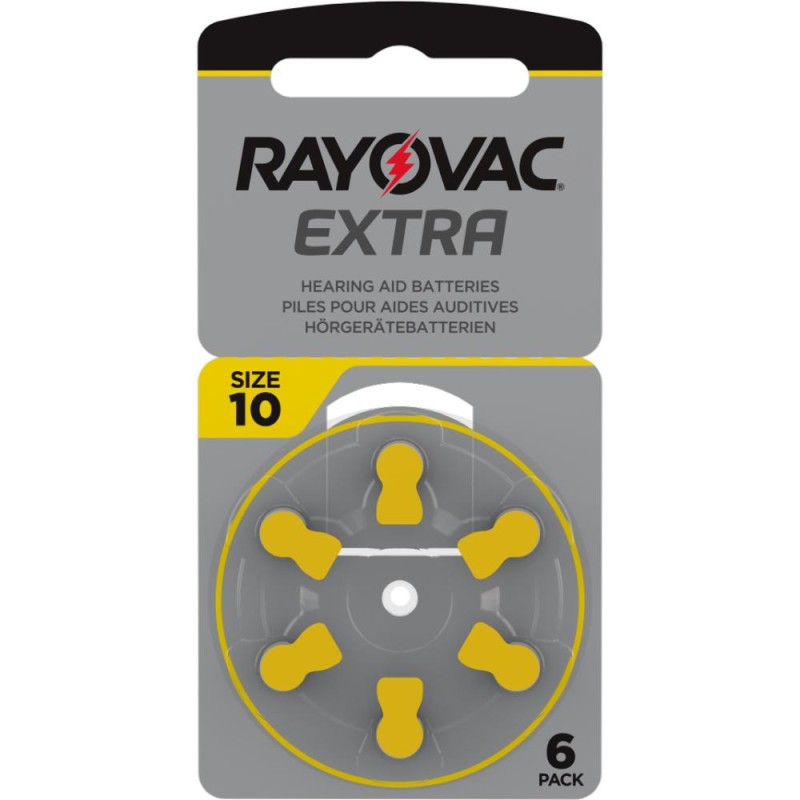 Rayovac Extra Μπαταρίες Ακουστικών Βαρηκοΐας 10 1.45V 6τμχ (RAYPR70)
