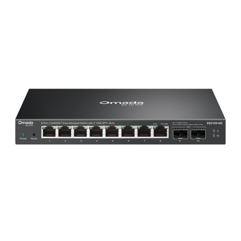 TP-Link Omada 8-Port 2.5G BASE-T Easy Managed Switch with 2 10GE SFP+ Slots (ES210X-M2) (TPES210X-M2)