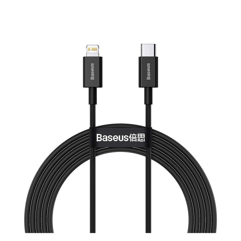 Baseus Superior USB-C to Lightning Cable 20W Μαύρο 2m (CATLYS-C01) (BASCATLYSC01)
