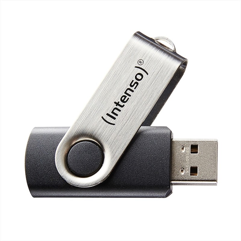 INTENSO Basic Line 8GB USB 2.0 Flash Drive Black Silver (3503460) (INTE3503460)