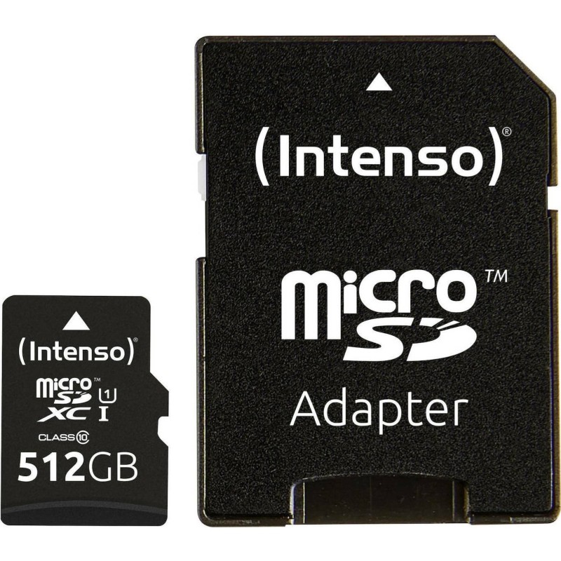 INTENSO microSDXC Card 512GB Class 10 UHS-I Premium with Adapter (3423493) (INTE3423493)