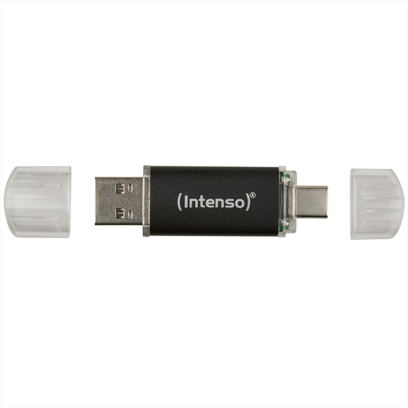 INTENSO Twist Line 128GB USB 3.2 Flash Drive USB-C USB-A Anthracite (3539491) (INTE3539491)