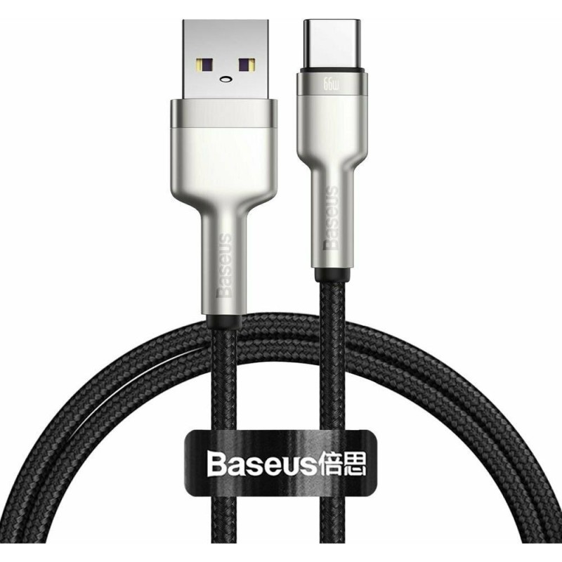 Baseus USB cable for USB-C Cafule, 66W, 1m (black) (CAKF000101) (BASCAKF000101)